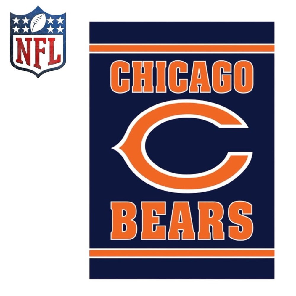 NFL Chicago Bears‎ 29” x 43” Decorative Double Sided Embossed Suede Flag